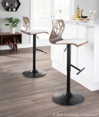 D600002081 Folia Adjustable Height Bar Stool, Black/Light Gra sku D600002081