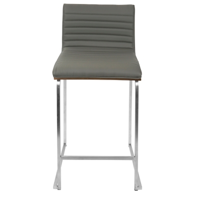 Mara Counter Stool (Set of 2), Walnut/Gray, large