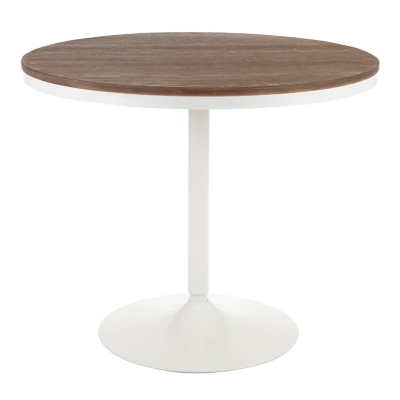 Dakota Dining Table, White/Brown, large