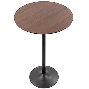 Pebble Adjustable Height Table, Black/Walnut, large