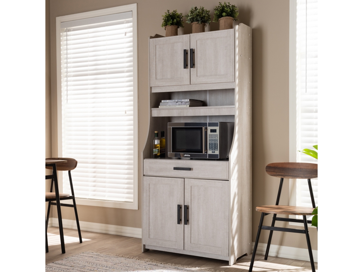 Baxton Studio Portia Kitchen Storage Cabinet Ashley