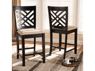 Baxton Studio Caron Counter Height Bar Stool (Set of 2)