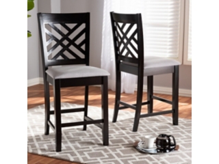 Baxton Studio Caron Counter Height Bar Stool (Set of 2)