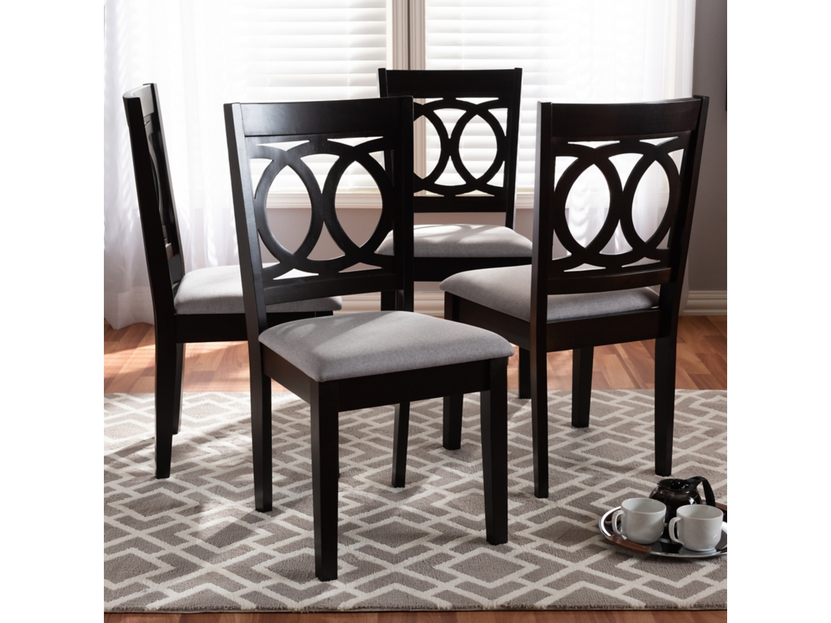 Baxton Studio Lenoir Dining Chairs Set of 4 Ashley