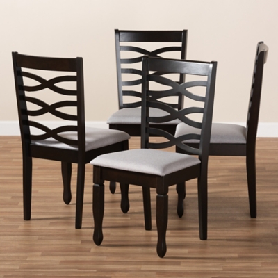 D600002375 Baxton Studio Lanier Dining Chairs (Set of 4), Gra sku D600002375