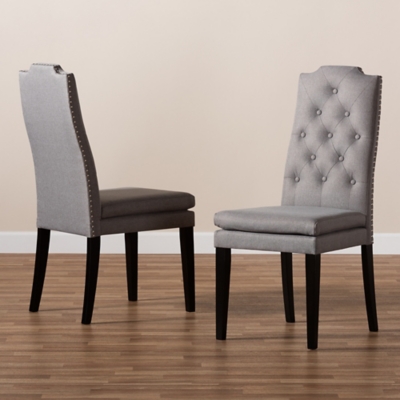 D600002391 Baxton Studio Dylin Dining Chairs (Set of 2), Gray sku D600002391