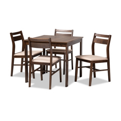 Baxton studio lovy modern and contemporary 5 piece 2025 wood dining set