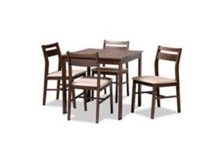 Baxton Studio Lovy Dining Table and 4 Chairs Set