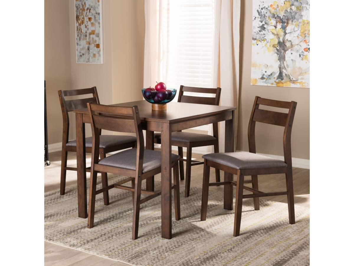 Baxton Studio Lovy Dining Table and 4 Chairs Set