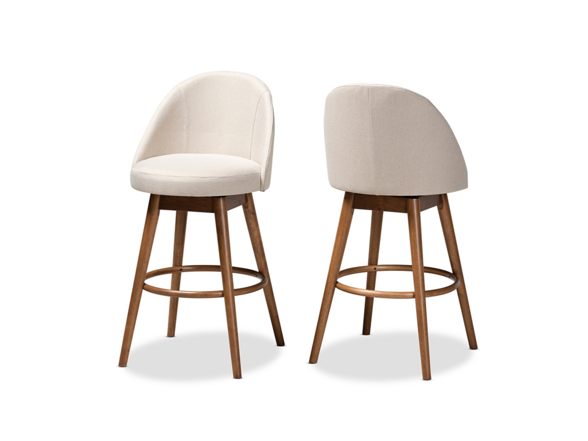 Baxton Studio Carra Bar Stool Set of 2