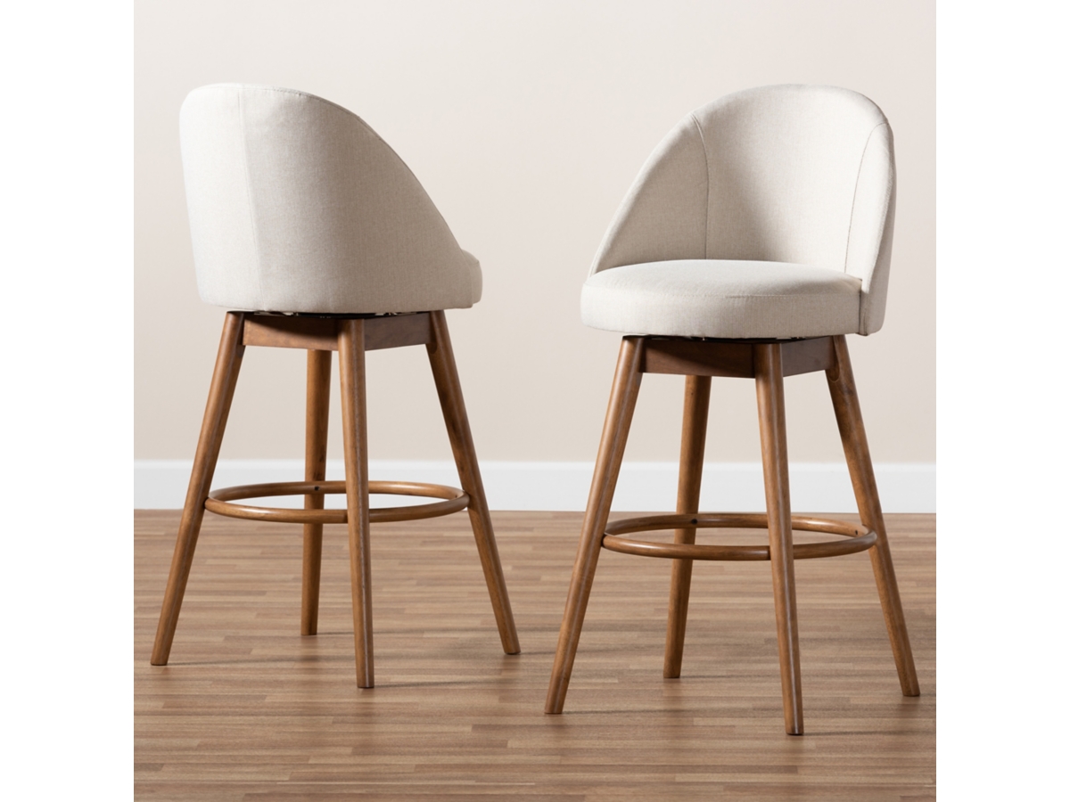 Baxton Studio Carra Bar Stool Set of 2