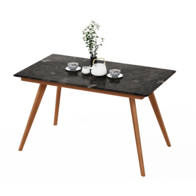 Redang Dining 4-Leg Rectangular Smart Top Table, Paladina, Brown