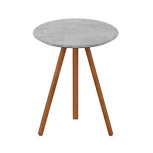 Redang Dining 3-Leg Round Smart Top Table, Cement, Light Gray, large