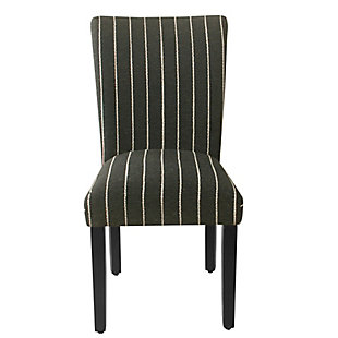 Classic Parsons Dining Chair - Black with Boucle Stripe (Set of 2), , rollover