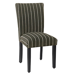 Classic Parsons Dining Chair - Black with Boucle Stripe (Set of 2), , large