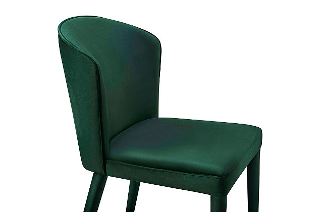 The minimalistic Metropolitan chair features matching upholstered legs in trending velvet fabrics. The steel frame offers strong support and durability. Available in forest green, grey, navy and sea blue. Mix and match hues for a cleverly curated effect.Handmade by skilled furniture craftsmen | Sumptuous velvet upholstery | Steel frame is strong and durable | Upholstered legs | Available in multiple color options | Assembly required