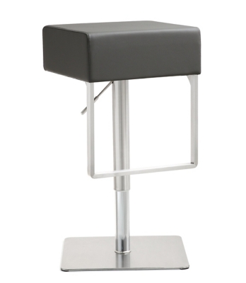 TOV Furniture Seville Gray Steel Barstool, Gray, large