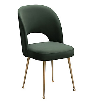 Swell Swell Forest Green Velvet Chair, Green/Gold, large