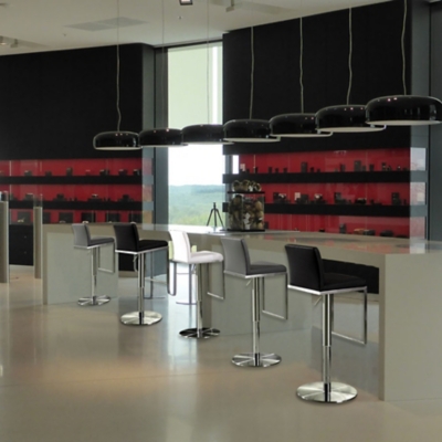 TOV Furniture Amalfi Light Gray Steel Adjustable Barstool, Light Gray, rollover