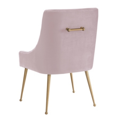 Beatrix blush velvet store side chair