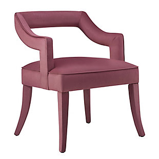 Tiffany Tiffany Pink Slub Velvet Chair, Pink, large