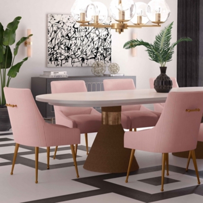 Dining room chairs discount pink