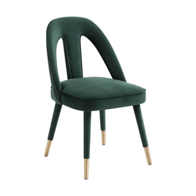 Petra Petra Forest Green Velvet Side Chair, , large