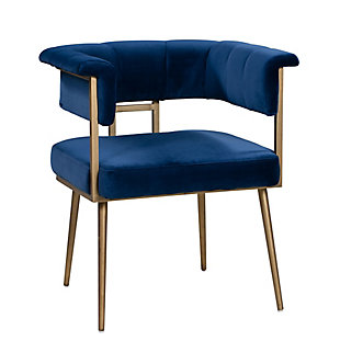 Astrid Astrid Navy Velvet Chair, Blue, large