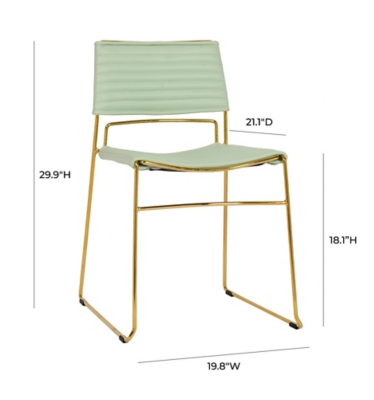 Domani Mint Vegan Leather Chair - Set of 2 | Ashley Furniture HomeStore