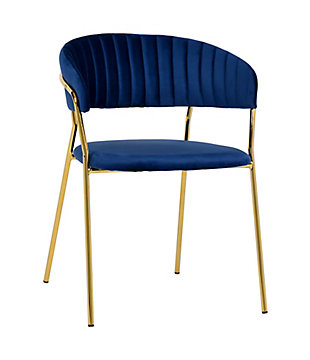 Padma Padma Navy Velvet Chair (Set of 2), Blue/Gold, large