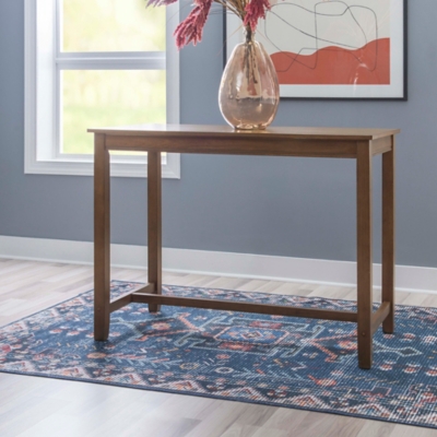 Claridge Counter Height Pub Table, Rustic Brown, Wood