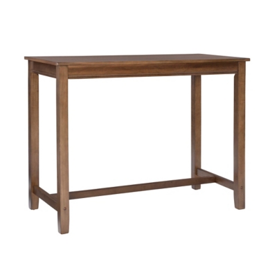 Linon Claridge Counter Height Pub Table, Rustic Brown, large