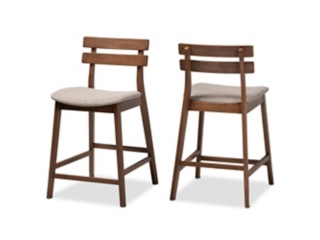 Baxton Studio Larine Counter Height Bar Stools (Set of 2)