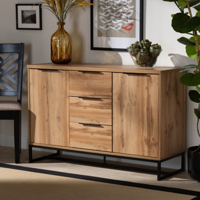 D600002717 Baxton Studio Reid Sideboard Buffet, Brown sku D600002717