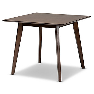 Pernille Modern Transitional Walnut Finished Square Wood Dining Table, , large