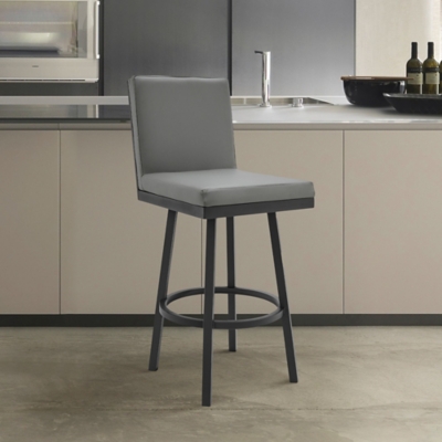 Rochester Bar Stool, Gray/Black