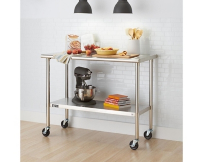 Stainless Steel Rolling Table, Metallic