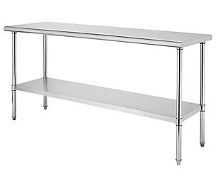 Stainless Steel 72" Table, Metallic, large