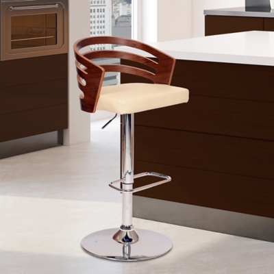 D600002853 Adele Adjustable Height Bar Stool, Cream sku D600002853