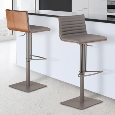  Brage Living Swivel Bar Stool with Back, Adjustable