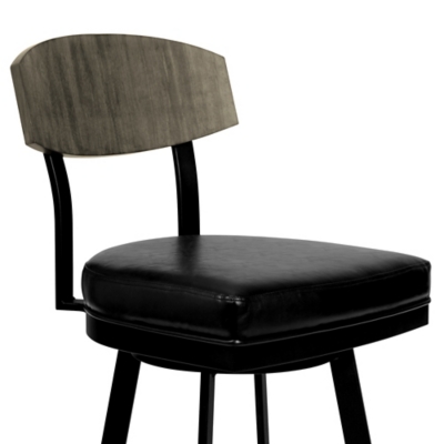 Frisco 30" Bar Height Barstool in Matte Black Finish with ...