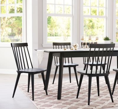 Ashley furniture discount black dining chairs