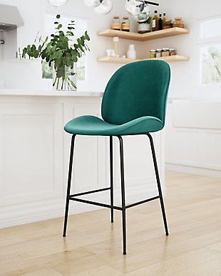 Erika Home Bernard Counter Chair, Green, rollover