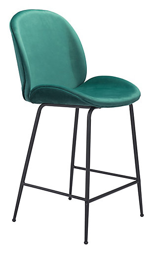 Erika Home Bernard Counter Chair, Green, large