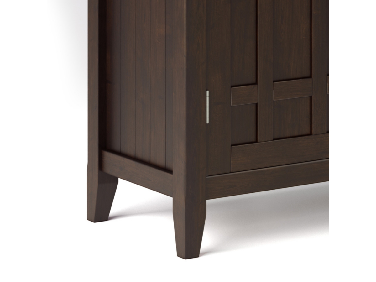 Bedford Solid Wood 54 inch Wide Rustic Sideboard Buffet and Winerack, Brown, large