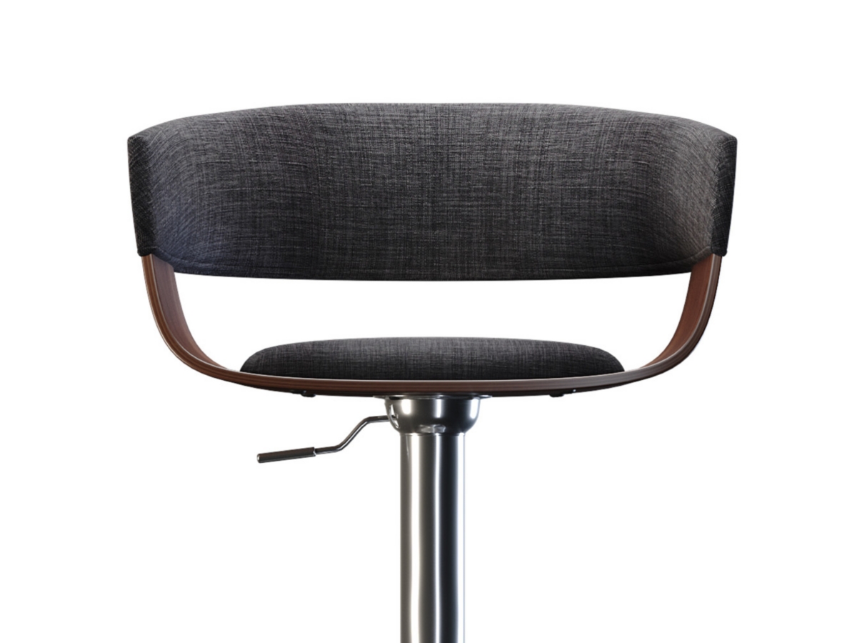 Lowell Mid Century Modern Adjustable Swivel Bar Stool, , large