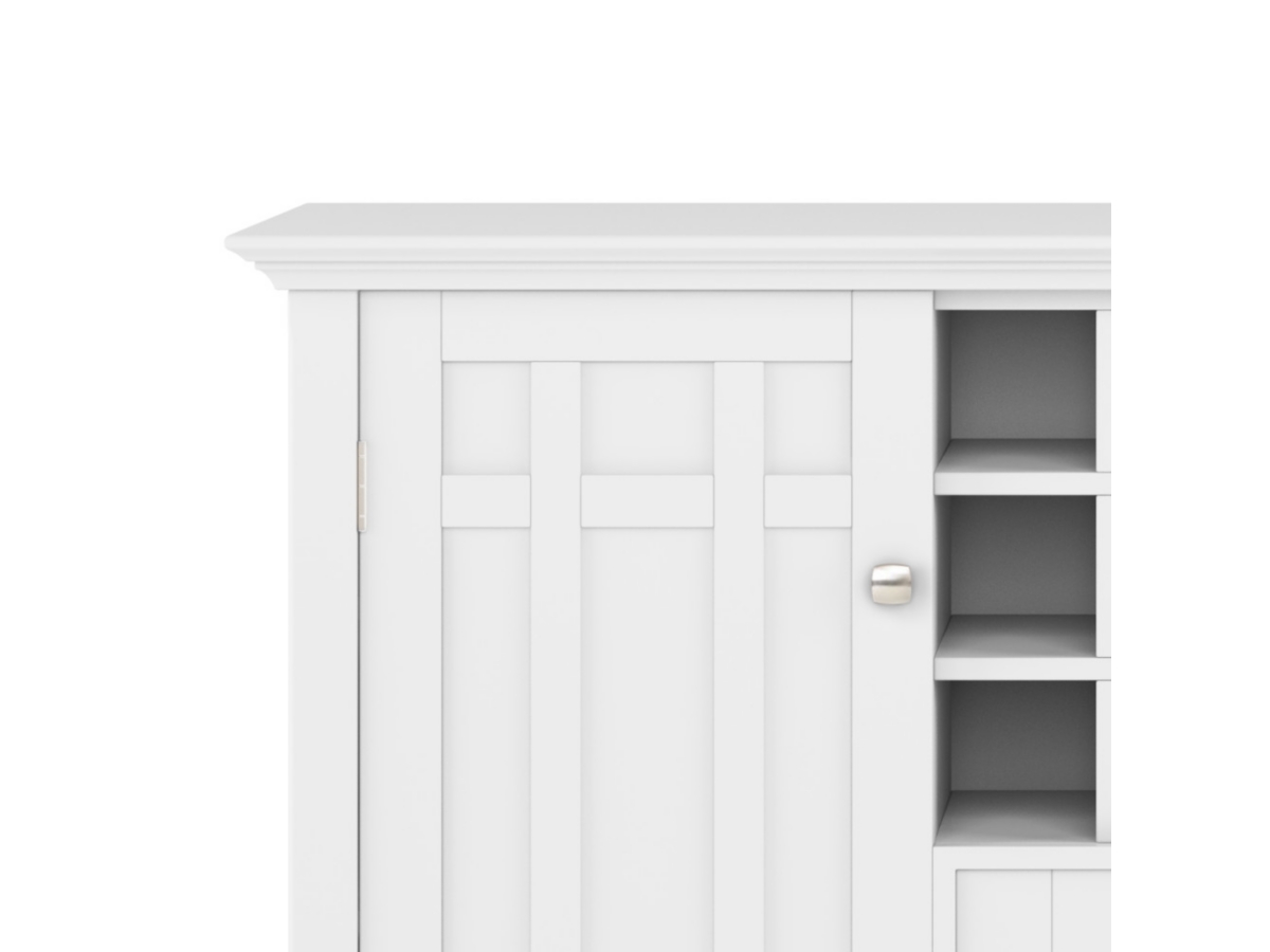 Bedford Solid Wood 54 inch Wide Rustic Sideboard Buffet, White, large