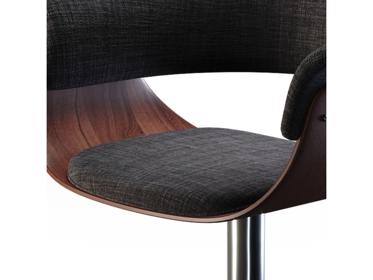 Sheldon Mid Century Modern Adjustable Swivel Bar Stool, , large