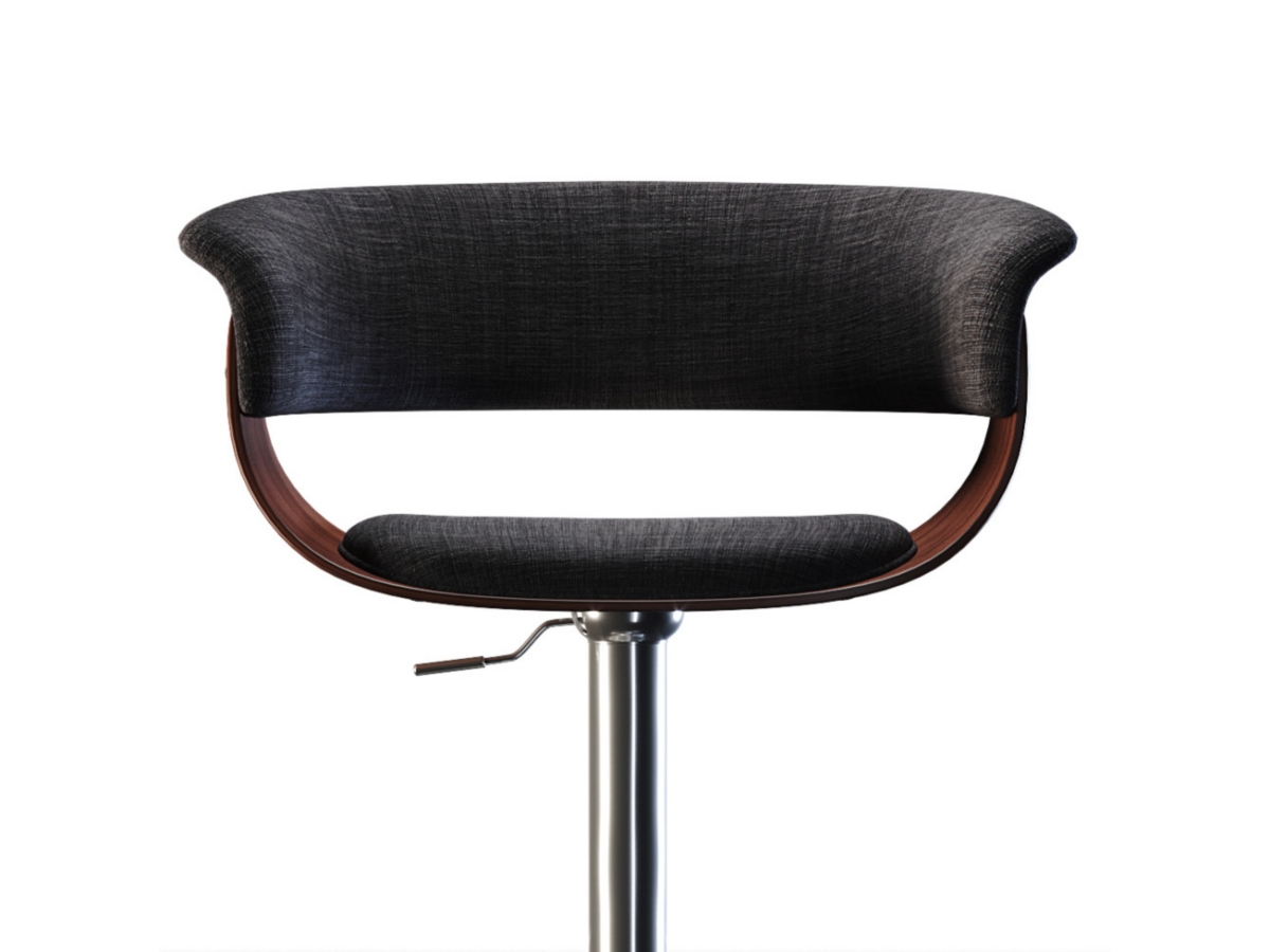 Sheldon Mid Century Modern Adjustable Swivel Bar Stool, , large