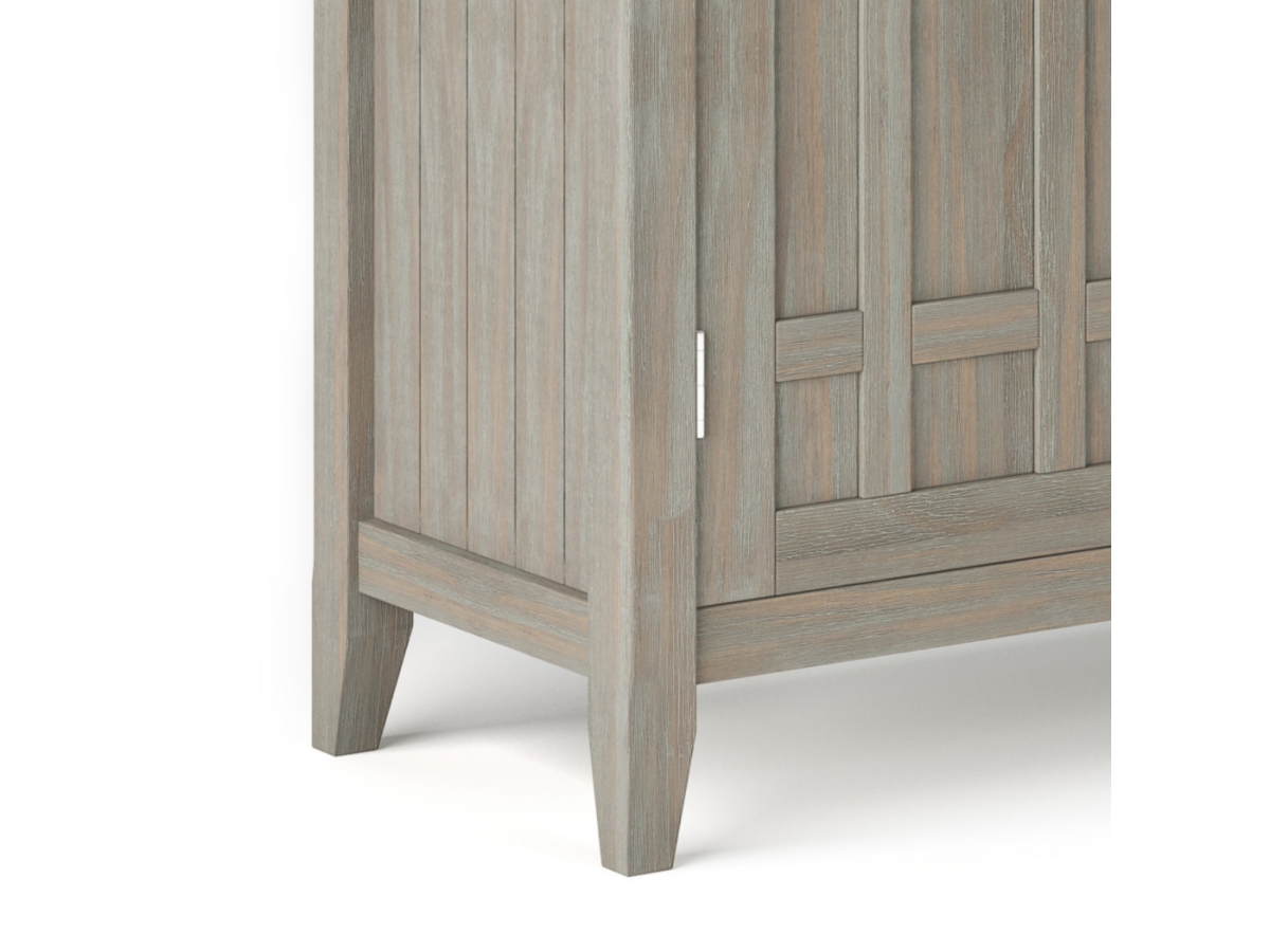 Bedford Solid Wood 54 inch Wide Rustic Sideboard Buffet and Winerack, Distressed Gray, large